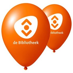 Ballonnen de Bibliotheek oranje - 250 stuks