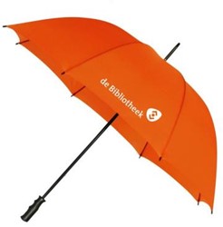 Oranje paraplu de Bibliotheek