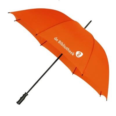 Oranje paraplu de Bibliotheek
