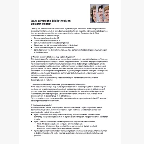 Hulp bij belastingaangifte - Q&A belastingdienst