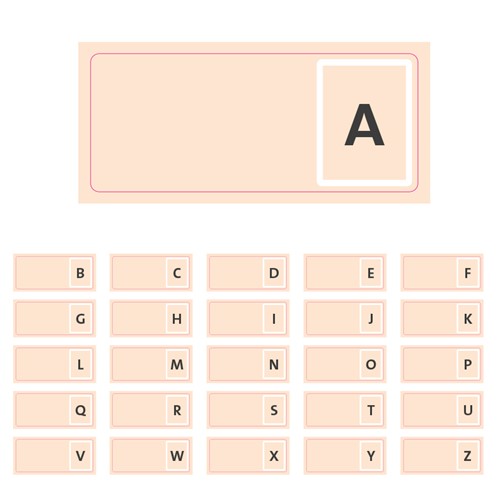Alfabet bordjes (Beige)-2