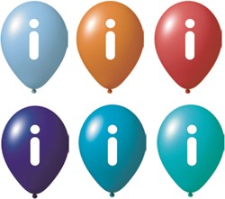 Gekleurde ballonnen met logo Informatiepunt - set