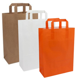 Budget tassen met lus - 250 stuks (26+12x35cm)