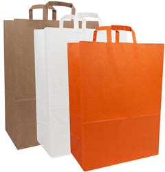 Budget tassen met lus - 250 stuks (32+17x44cm)