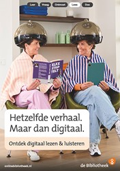 Digitaal lezen - Poster A3 - Kapper Tablet interactie