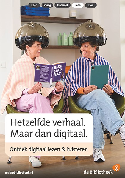 Digitaal lezen - Poster A3 - Kapper Tablet interactie