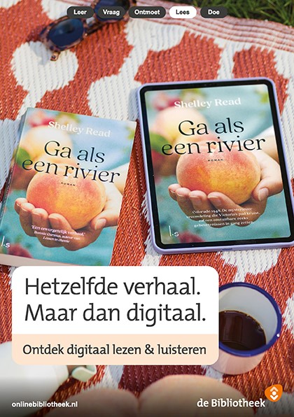 Digitaal lezen - Poster A3 - Topshot op kleed
