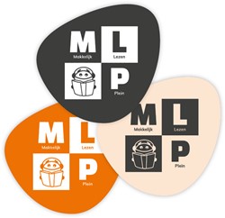 Etiket logo makkelijk lezen plein - rol 500 st.
