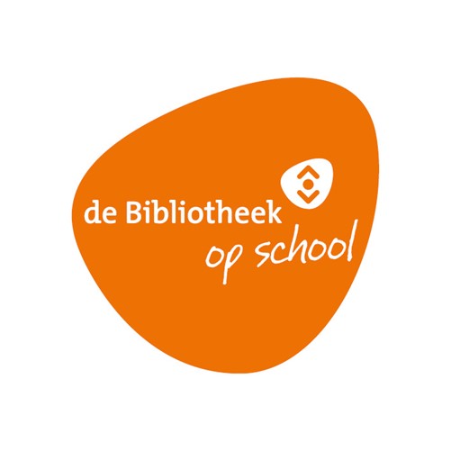 Etiket de Bibliotheek op School - oranje, rol 500 st.