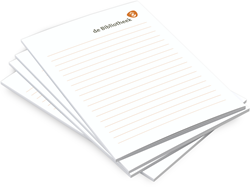 Notitieblok A6 de Bibliotheek - 100 bloks a 50 vel