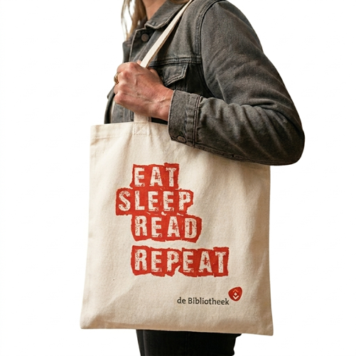 Katoenen draagtas - Eat sleep read repeat-2