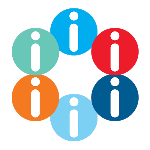 Vloerstickers B500 x H500mm - set van 6 kleuren