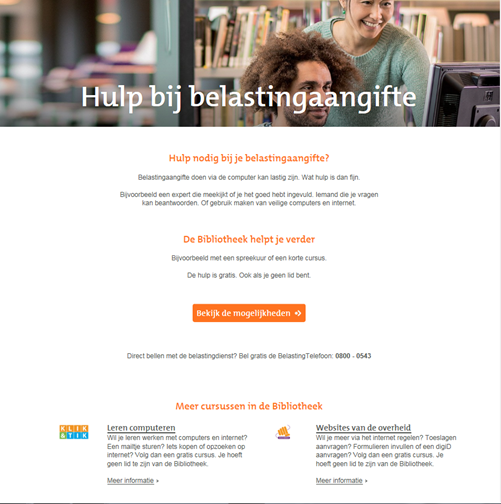 Hulp bij belastingaangifte - Voorbeeld
